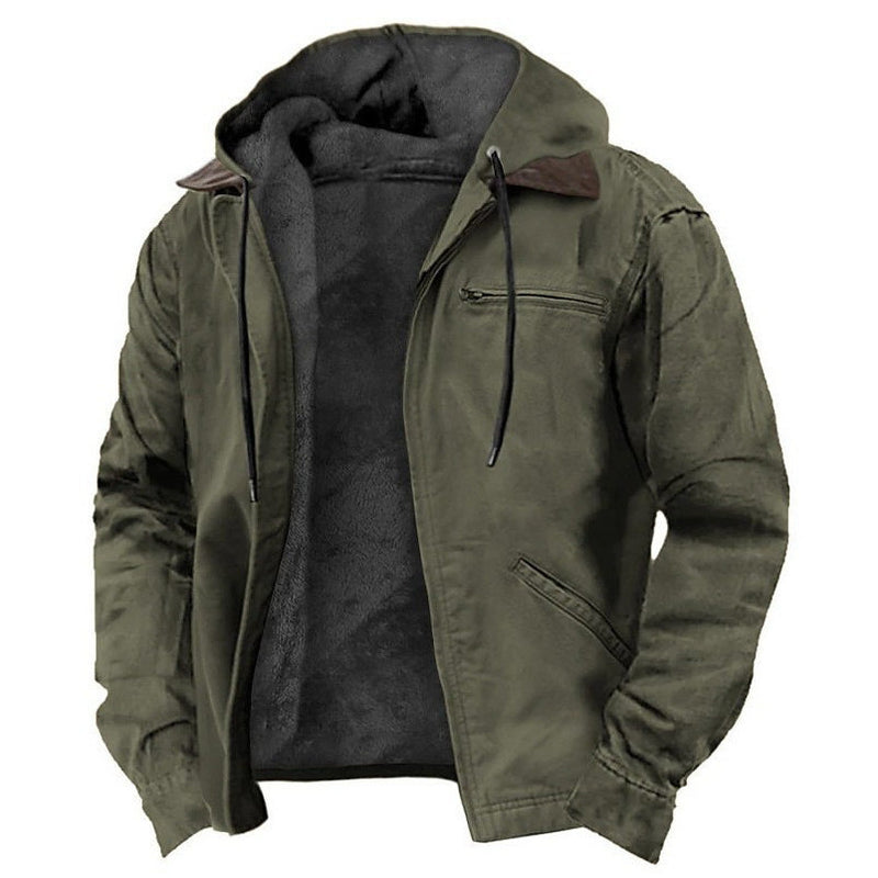 Load image into Gallery viewer, Mens Fleece Lined Hooded Jacket
