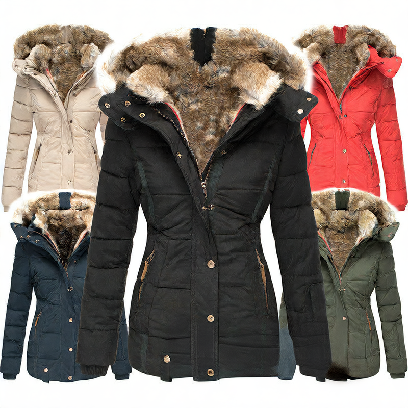 Load image into Gallery viewer, Women's Winter Warm Hooded Cotton Jacket
