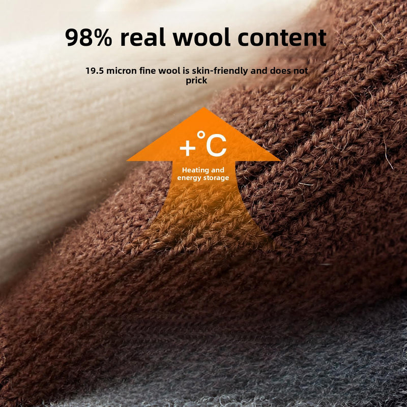 Load image into Gallery viewer, Fleece Lined Wool Socks for Men
