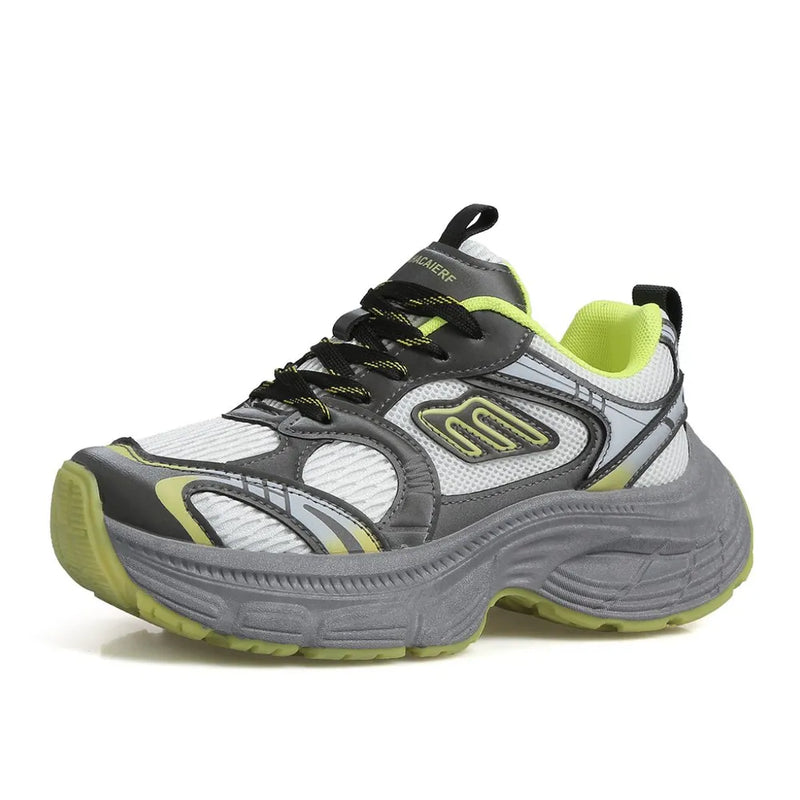 Load image into Gallery viewer, Letter Lace-Up Round Toe Athletic Shoes
