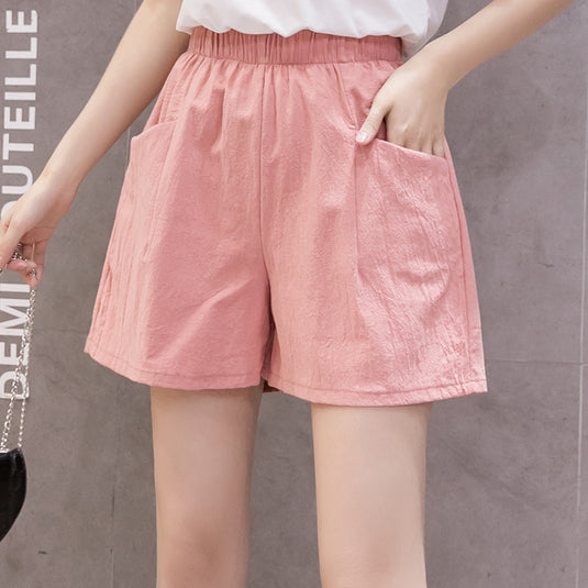 Women's Cotton Linen Casual Shorts