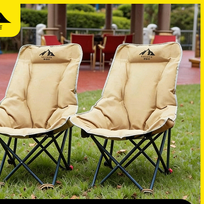 Load image into Gallery viewer, Adjustable High Back Folding Camping Chair
