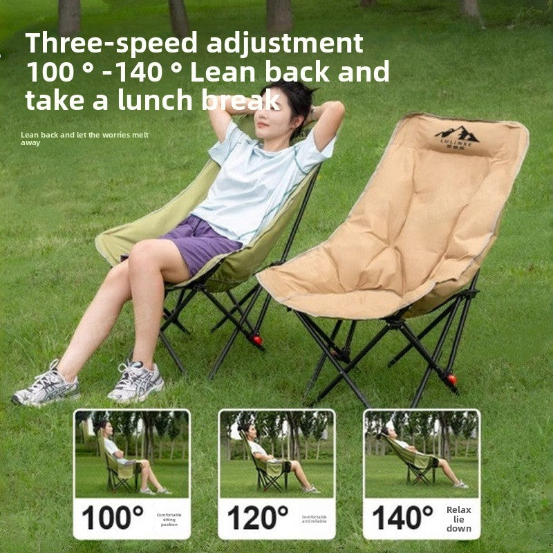 Load image into Gallery viewer, Adjustable High Back Folding Camping Chair
