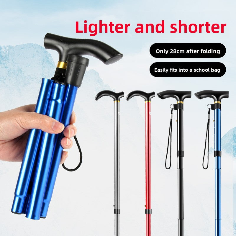 Load image into Gallery viewer, Telescopic Folding Trekking Pole with Wrist Strap
