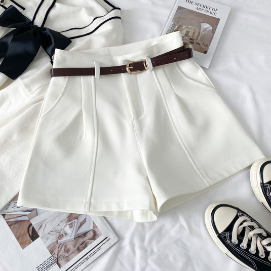 Womens High Waist Wide Leg Shorts