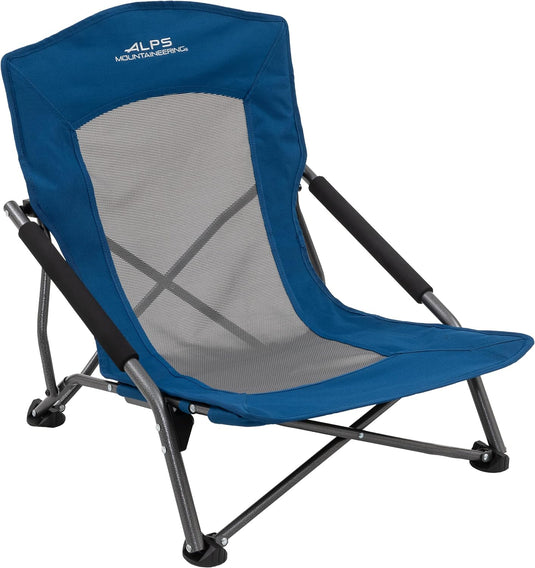 Rendezvous Low Camping Chairs for Adults with Arms, Cool Mesh Center, Carry Bag