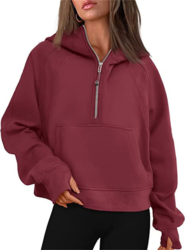 Load image into Gallery viewer, Fleece-Lined Half-Zip Sweatshirt
