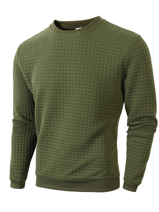 Men's Checkered Long Sleeve Sweatshirt