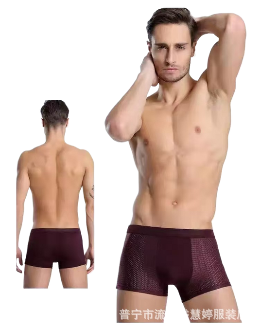 Men's Breathable Striped Boxer Underwear