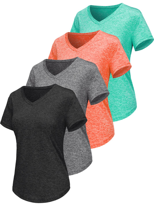 Women's Quick-Dry V-Neck Sports Shirts