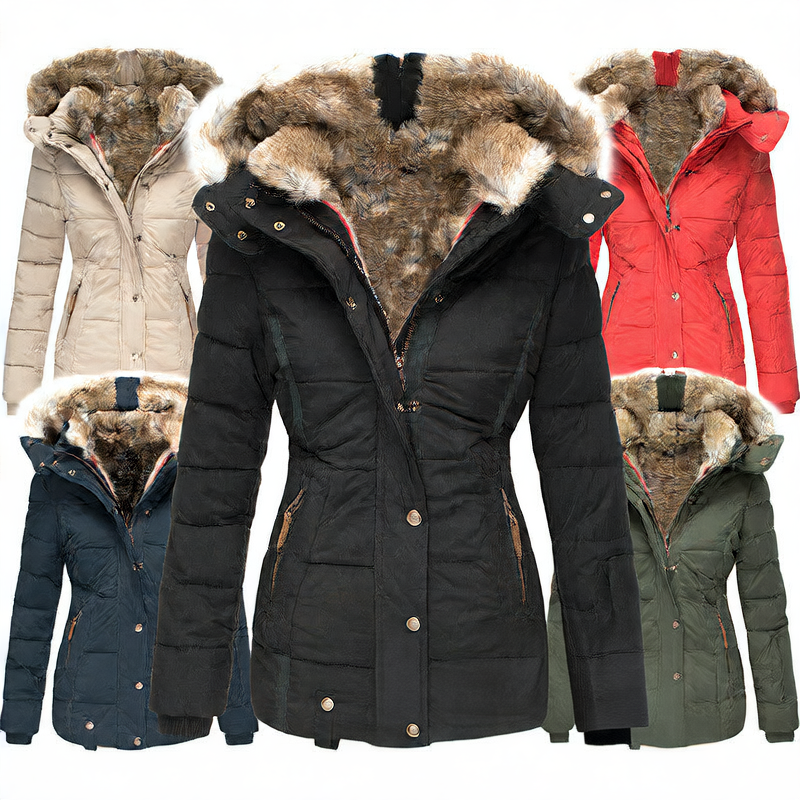 Load image into Gallery viewer, Women's Fur-lined Cotton Coat
