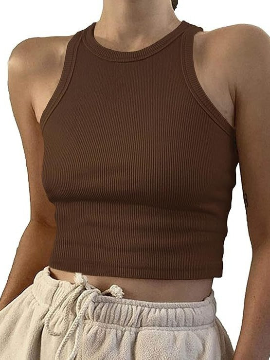 Load image into Gallery viewer, Womens Ribbed Sleeveless T-shirt
