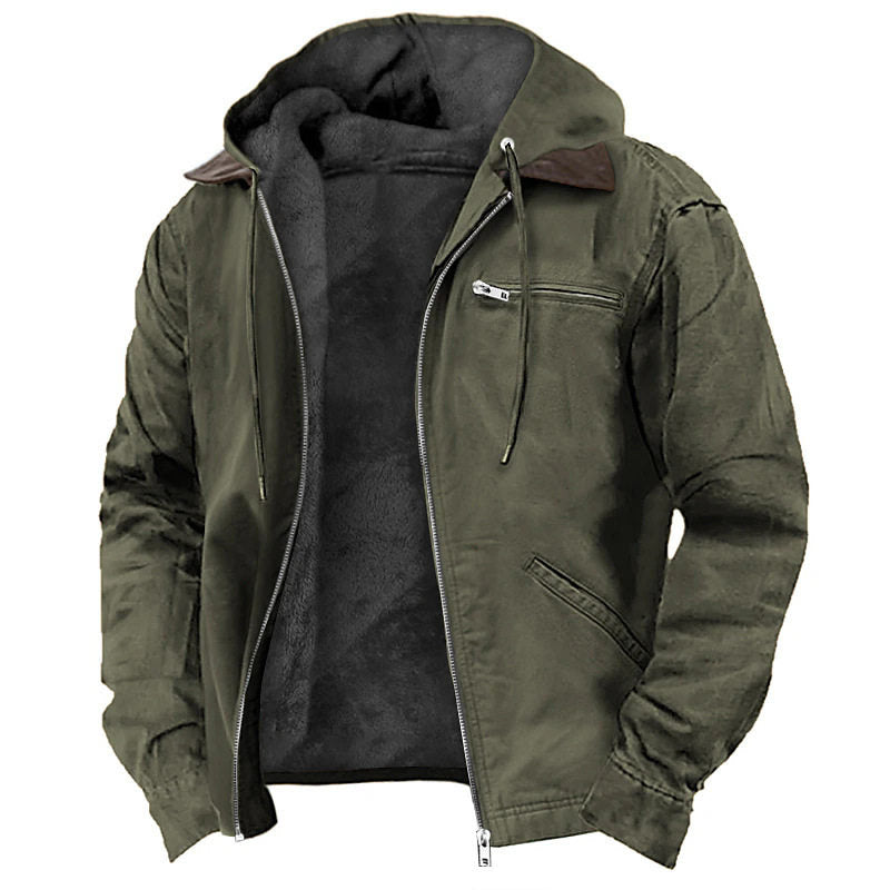 Load image into Gallery viewer, Mens Fleece Lined Hooded Jacket
