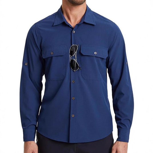 Men's Long-Sleeved Sun Protection Shirt, Anti-Uv, Quick-Drying and Cooling