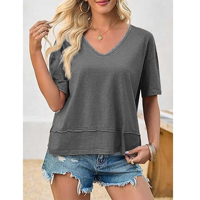 Load image into Gallery viewer, Women's V-Neck Sleeveless T-Shirt
