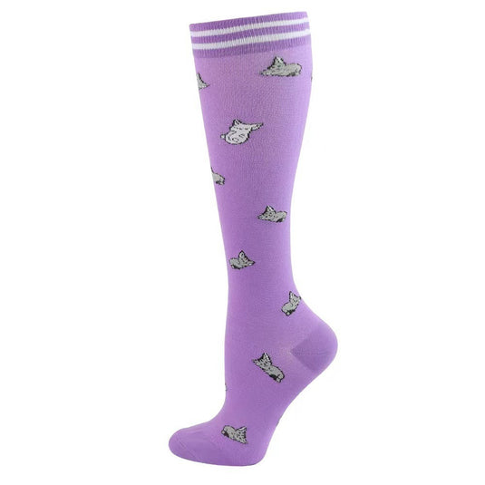 Floral Pattern Sports Compression Socks 200N Support