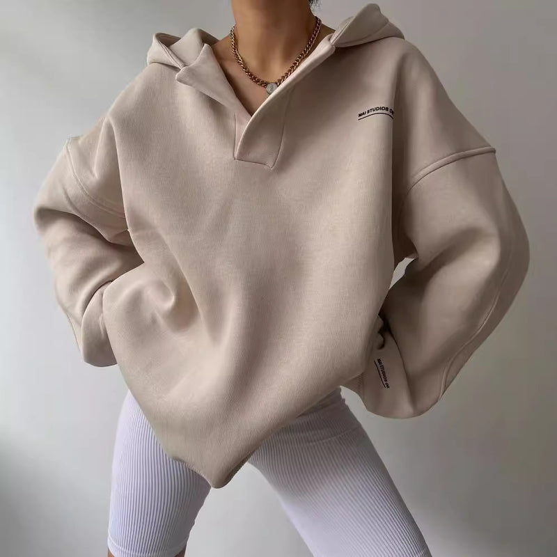 Load image into Gallery viewer, Thick-fabric hooded long-sleeved versatile hoodie
