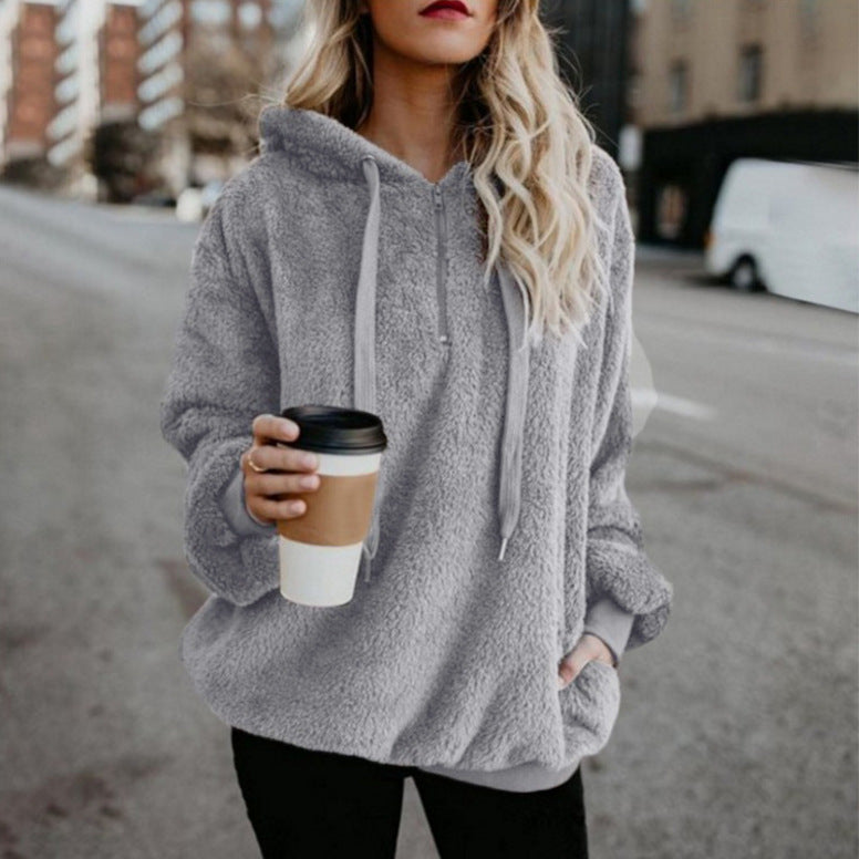 Load image into Gallery viewer, Sweatshirt Long Sleeve Loose Fit Fleece Jacket
