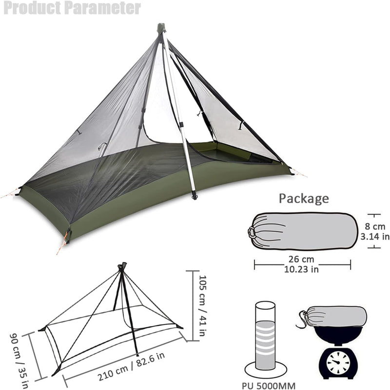 Load image into Gallery viewer, Lightweight Backpacking Tent for 1 Person 
