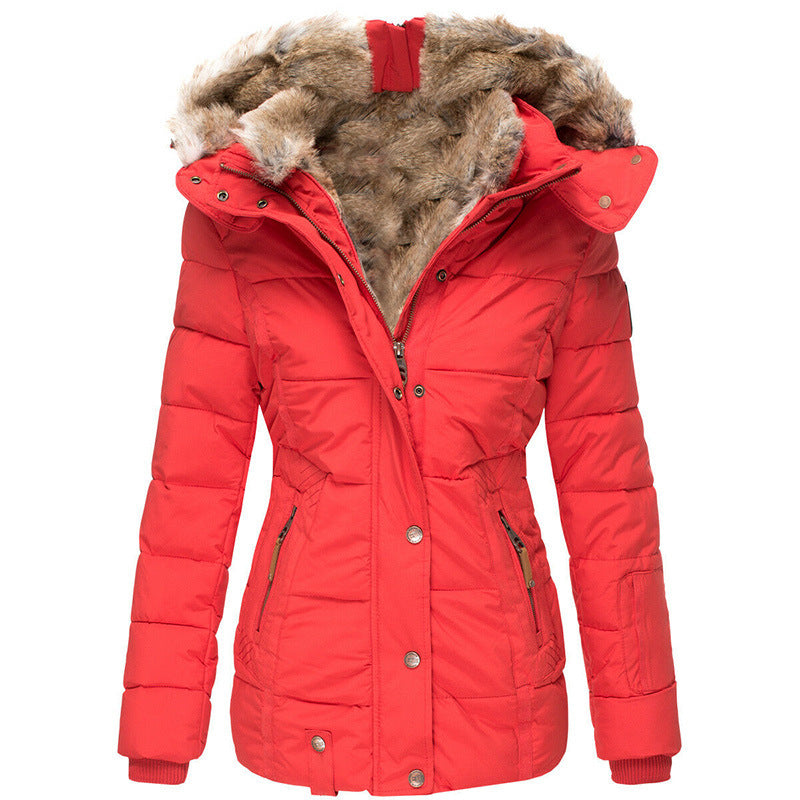 Load image into Gallery viewer, Women's Fur-lined Cotton Coat
