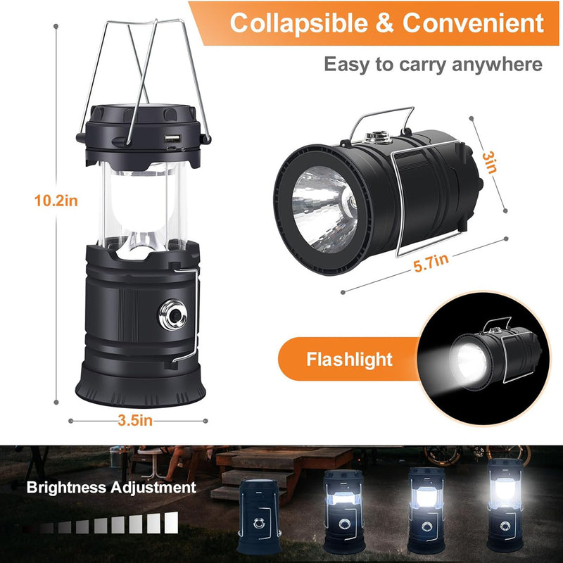 Load image into Gallery viewer, Portable Solar USB Camping Lantern Light
