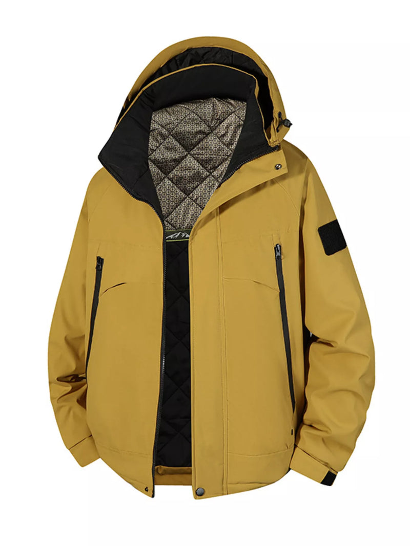 Load image into Gallery viewer, Full Size Hooded Zip Up Winter Jacket Plus Size
