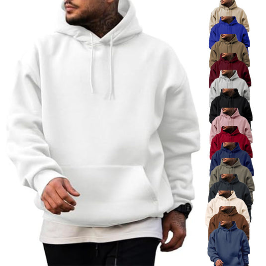 Men's Cotton-Blend Pullover Hoodie