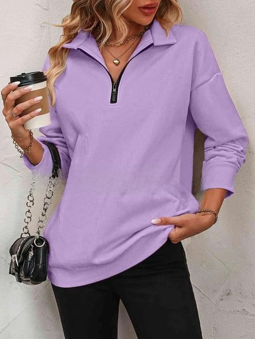 Zip-Collar Sweatshirt