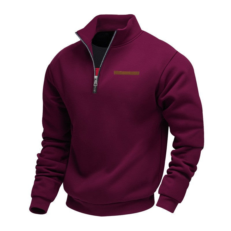Load image into Gallery viewer, Men's Half-Zip Stand Collar Sweatshirt
