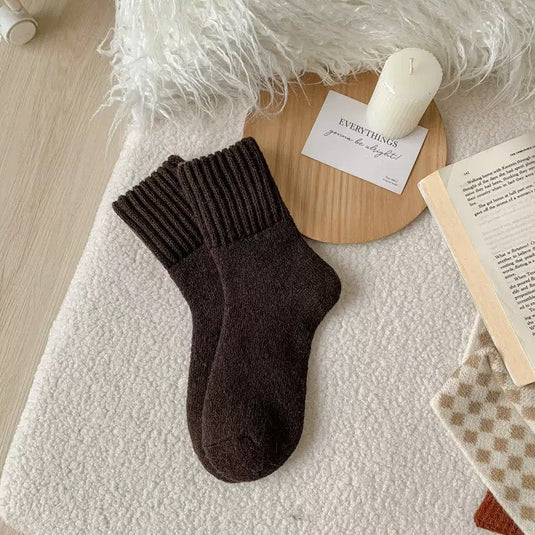 Fleece Lined Terry Mid-Calf Socks