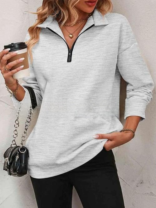 Zip-Collar Sweatshirt