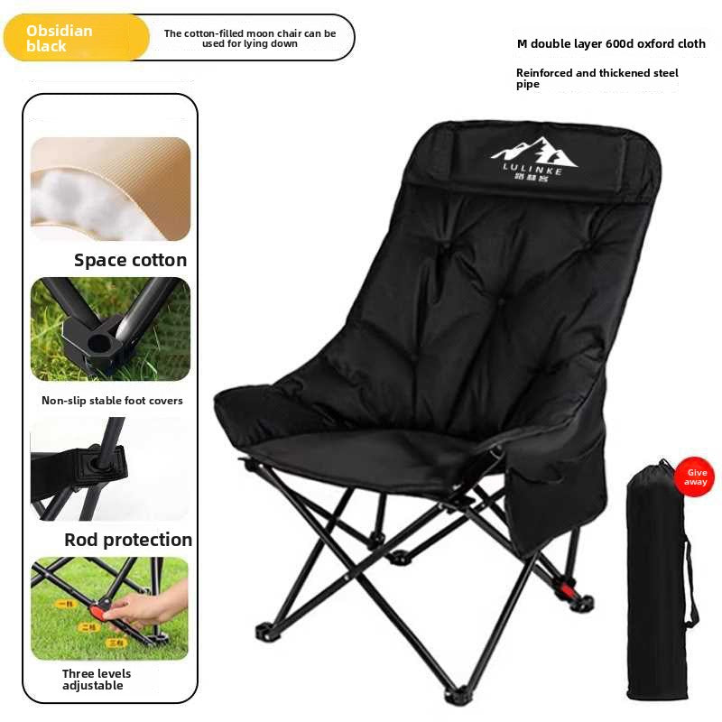 Load image into Gallery viewer, Adjustable High Back Folding Camping Chair
