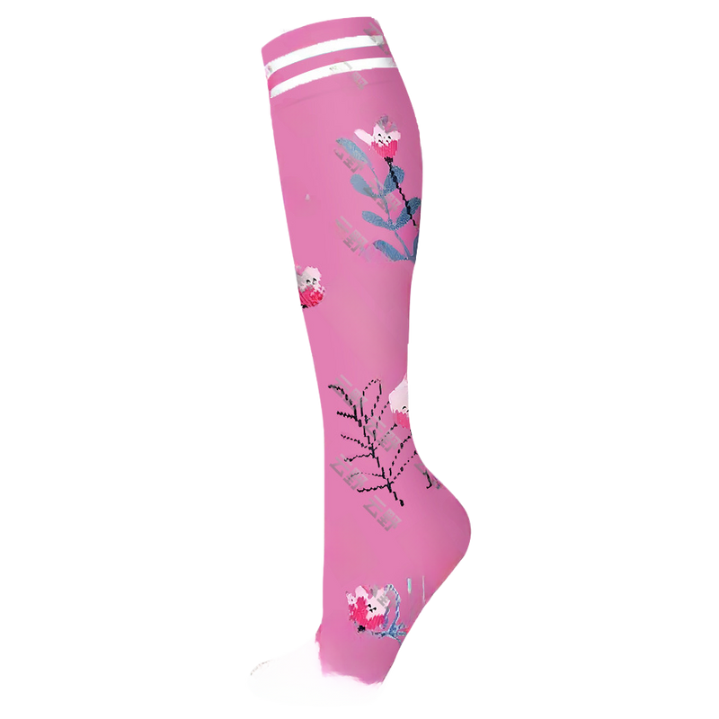 Load image into Gallery viewer, Floral Pattern Sports Compression Socks 200N Support

