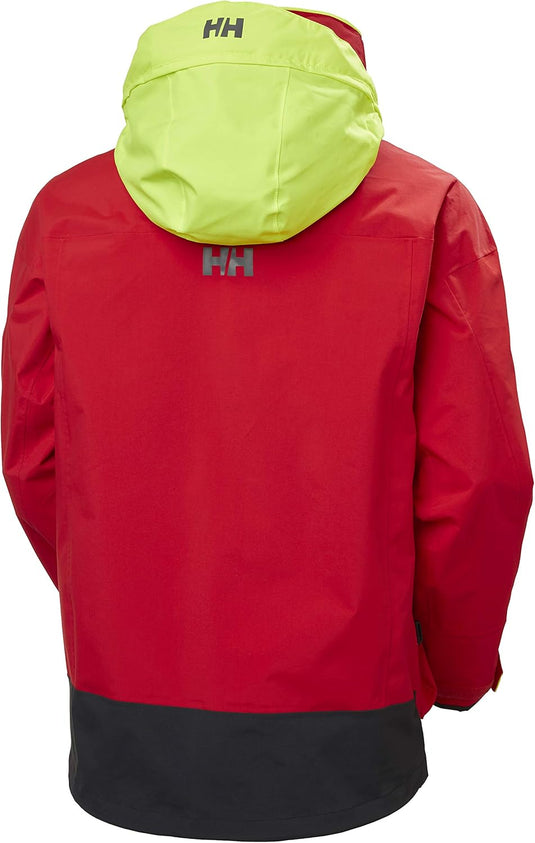 Pier 3.0 Coastal Sailing Jacket for Men - Waterproof, Windproof, and Breathable, with Packable Neon Yellow Hood