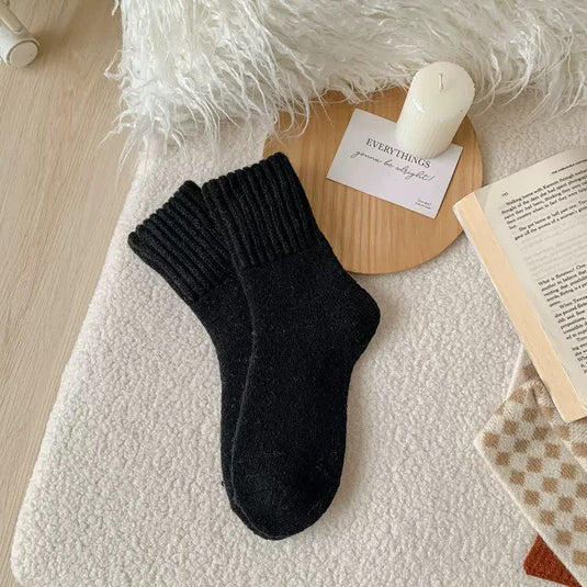 Fleece Lined Terry Mid-Calf Socks