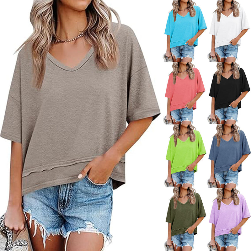 Load image into Gallery viewer, Women's V-Neck Sleeveless T-Shirt
