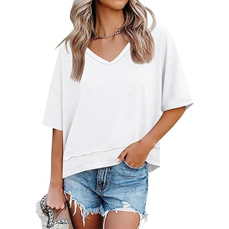 Load image into Gallery viewer, Women's V-Neck Sleeveless T-Shirt
