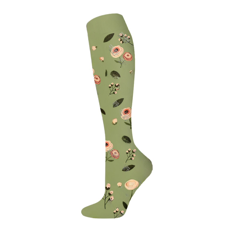 Load image into Gallery viewer, Floral Pattern Sports Compression Socks 200N Support
