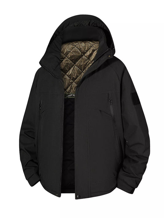 Full Size Hooded Zip Up Winter Jacket Plus Size