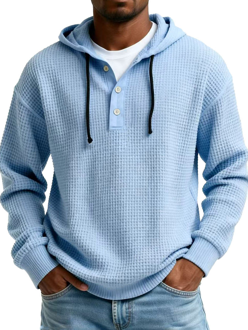 Load image into Gallery viewer, Men's Digital Print Ribbed V-Neck Half-Zip Sweatshirt
