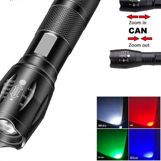 Multi Light Source Zoom Flashlight