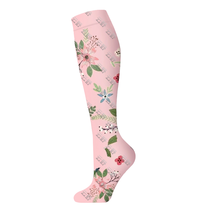 Load image into Gallery viewer, Floral Pattern Sports Compression Socks 200N Support
