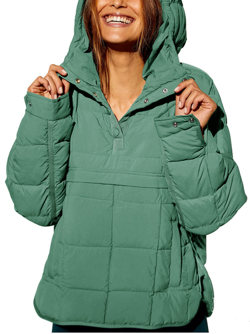 Load image into Gallery viewer, Lightweight women's hooded outdoor jacket in white – back view
