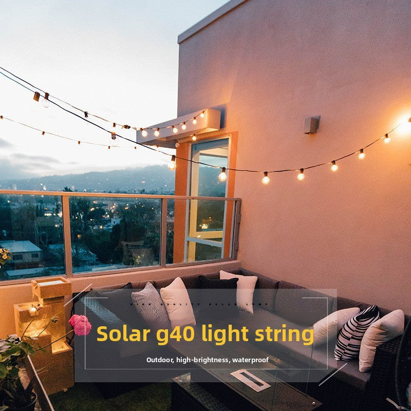Load image into Gallery viewer, Solar Powered G40 Outdoor Decorative Light String
