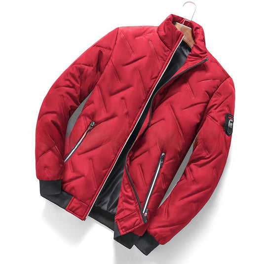 Men's Lightweight Cotton Jacket with Stand Collar