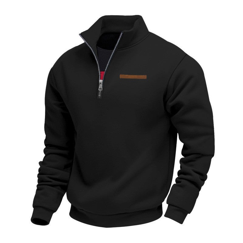 Load image into Gallery viewer, Men's Half-Zip Stand Collar Sweatshirt
