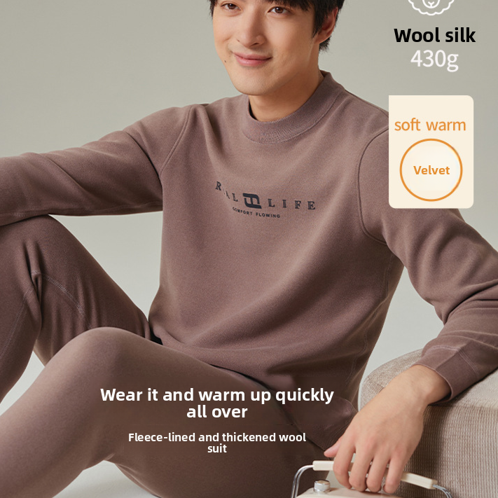 Load image into Gallery viewer, Mens Fleece Lined Thermal Underwear Set
