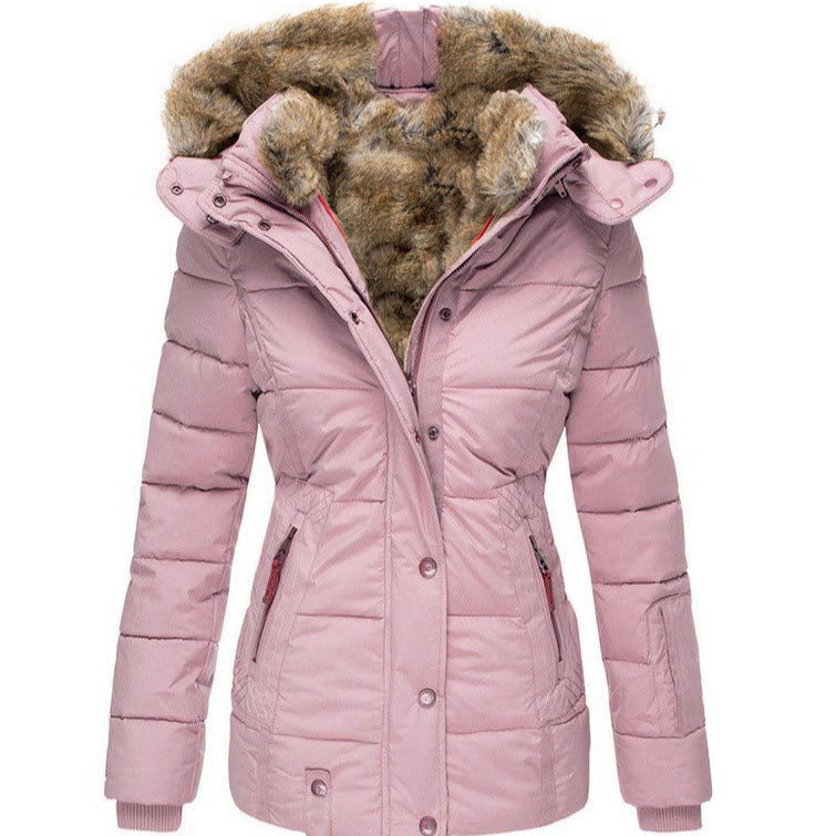 Load image into Gallery viewer, Women's Winter Warm Hooded Cotton Jacket
