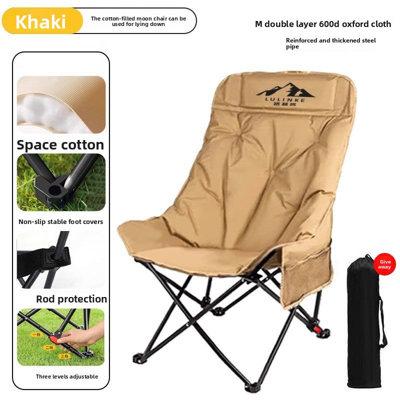 Load image into Gallery viewer, Adjustable High Back Folding Camping Chair
