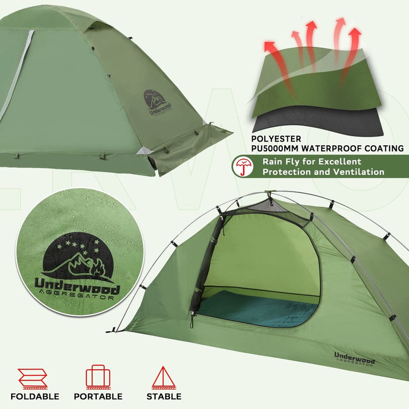 Load image into Gallery viewer, Underwood 1-Person Backpacking Tent for 4-Seasons
